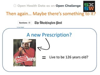 A new Prescription?
= Live to be 126 years old?
Then again… Maybe there’s something to it?
 