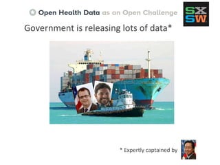 Government is releasing lots of data*
* Expertly captained by
 