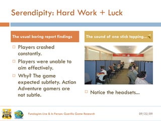 Guerrilla Band: The role of Serendipity and Community in Games User-testing