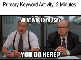 Primary Keyword Activity: 2 Minutes
 