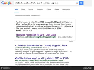 @crestodina #ROIofSEO
 