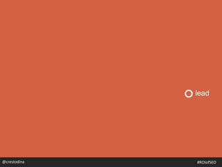 lead
@crestodina@crestodina #ROIofSEO
 