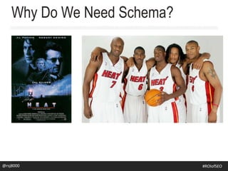 @rsj8000 #SEOforROI
Why Do We Need Schema?
@rsj8000 #ROIofSEO
 