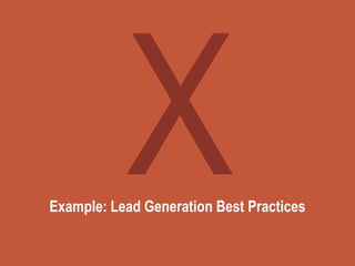 Example: Lead Generation Best Practices
 