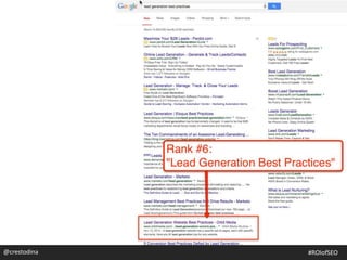 @crestodina #ROIofSEO
 