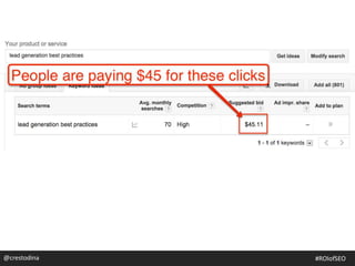 @crestodina #ROIofSEO
 