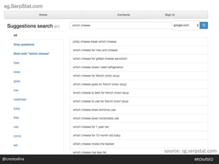 @crestodina #SEOforROI
source: sg.serpstat.com
@crestodina #ROIofSEO
 