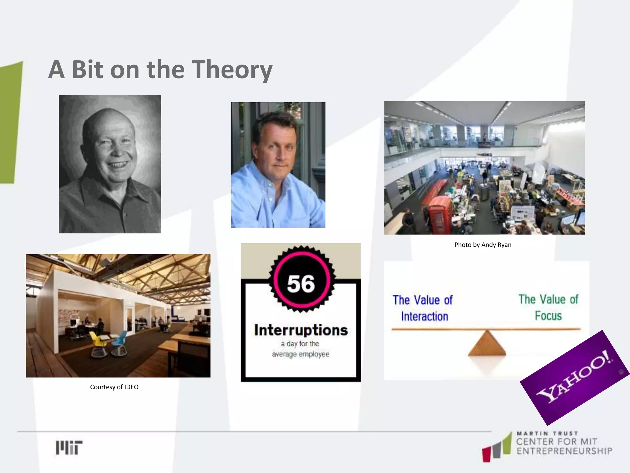 A Bit on the Theory
Courtesy of IDEO
Photo by Andy Ryan
 