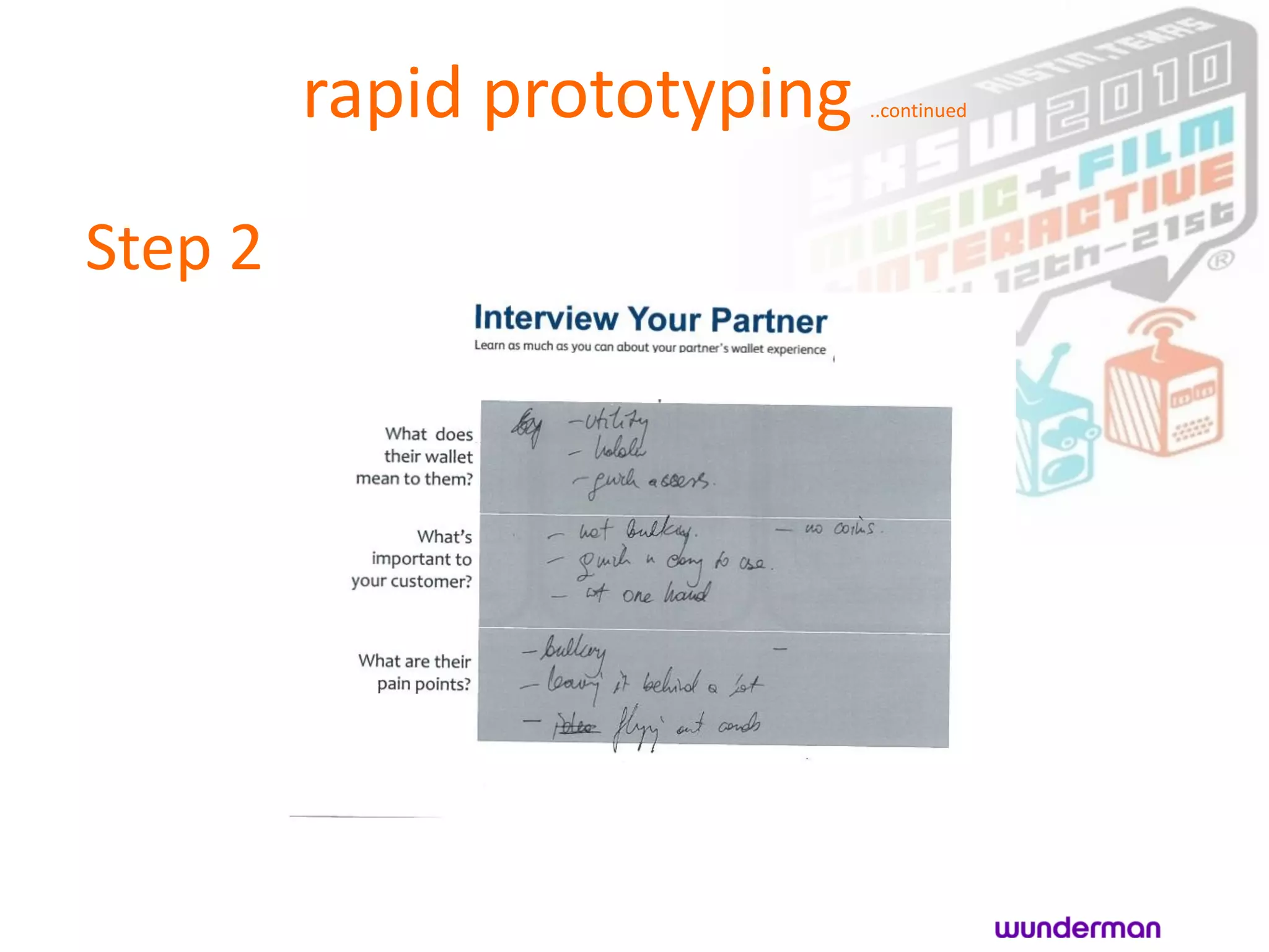 rapid prototyping   ..continued




Step 2
 