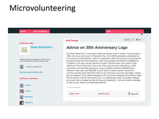 Microvolunteering
 