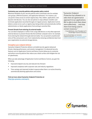 Stop Attacks and Mitigate Risk with Application and Device Control | PDF