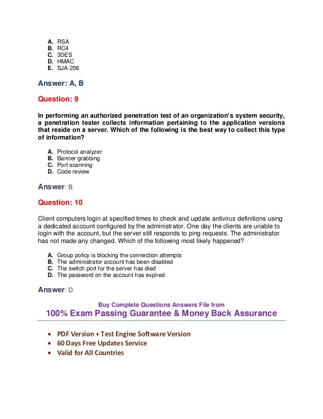 SY0401 Questions Answers