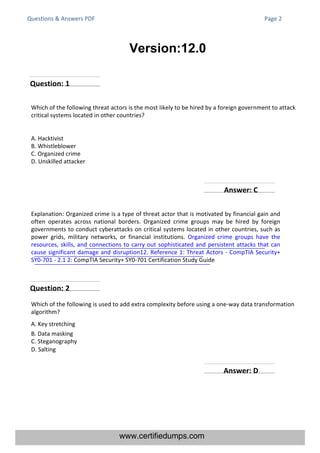 Crack the SY0-701 in 2025: Latest Security+ Exam Guide for Success | PDF