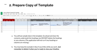 Timeline Js Example Spreadsheet Example Timeline js | PPTX