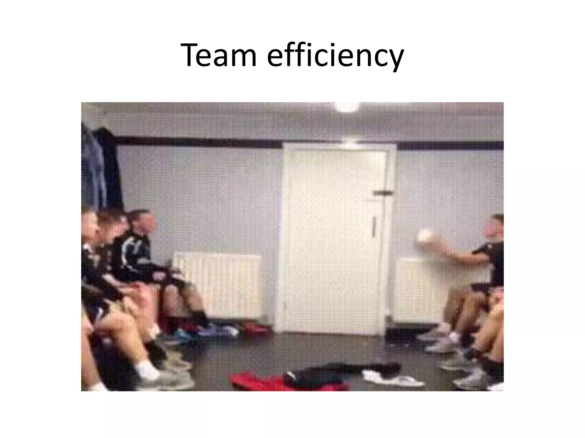 Team efficiency
 