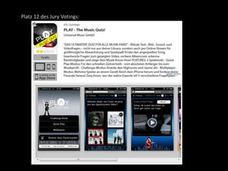 Platz 12 des Jury Votings:
 