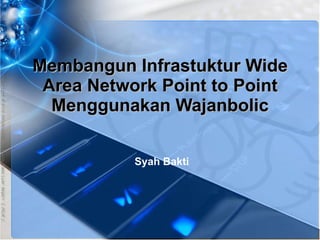 Membangun Infrastuktur Wide Area Network Point to Point Menggunakan Wajanbolic Teknik Komputer Jaringan SMK Putra Anda Binjai Syah Bakti 