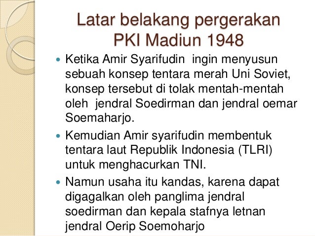 Pemberontakan Pki Madiun 1948