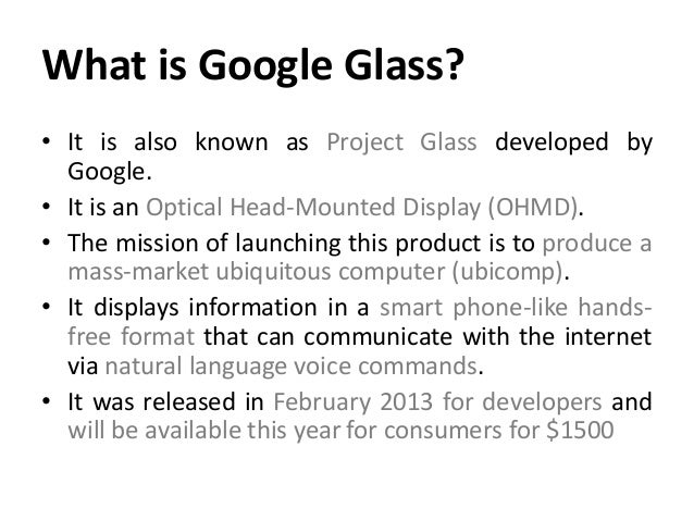syandes ppt google glass