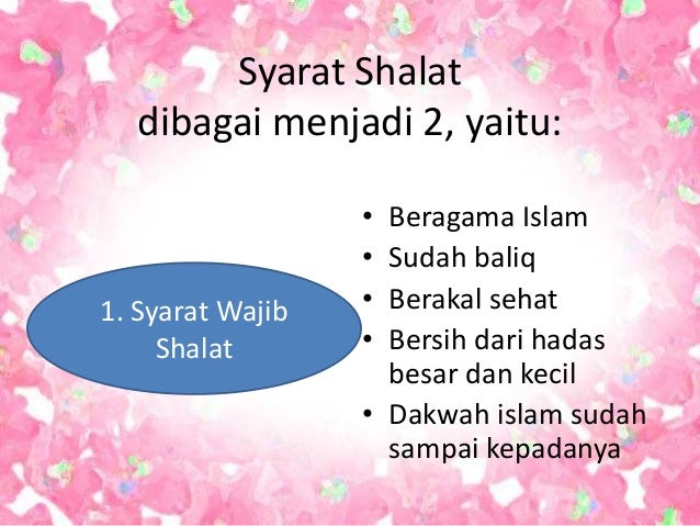 Syarat dan rukun shalat