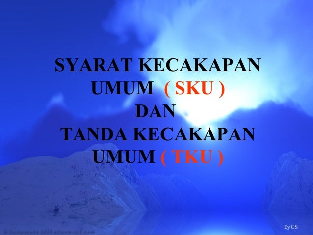 Syarat kecakapan umum ( sku )