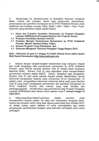 syarat-syarat kemasukan ke ipta 2013/14