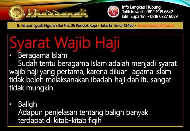 Syarat Wajib Haji