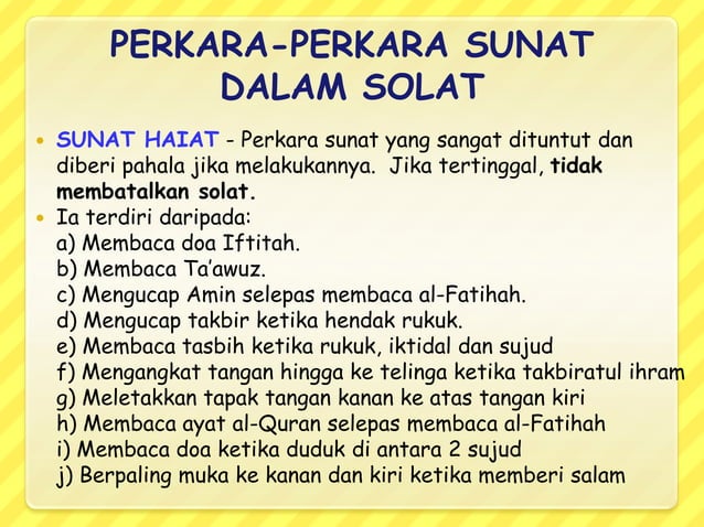 Solat: Pengertian, Syarat, Rukun & Sunat | PPTX