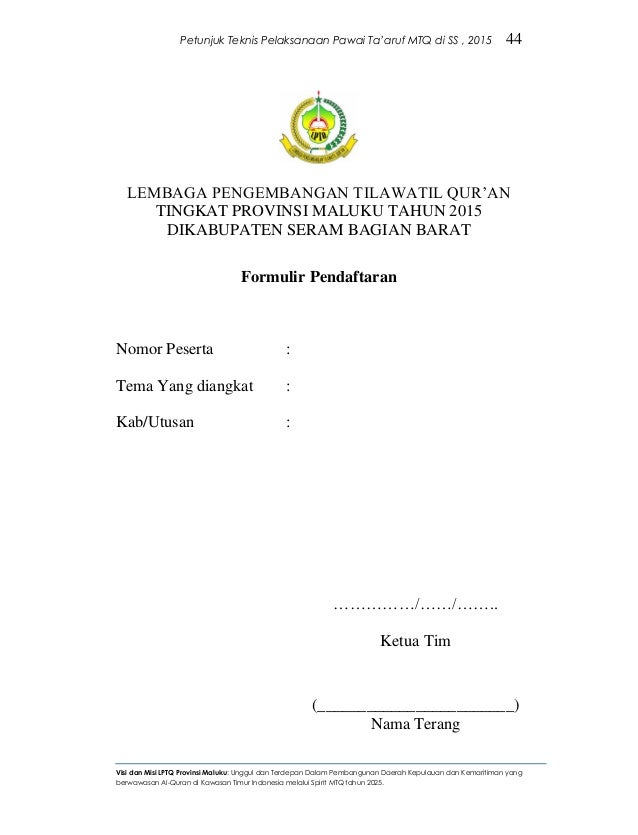 taaruf formulir ta'aruf Syarifudin pawai juknis 2015 ambon, taaruf formulir ta'aruf Syarifudin pawai juknis 2015 ambon,