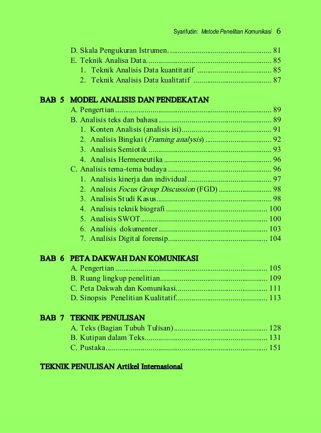 Syarifudin, metode penelitian komunikasi 2