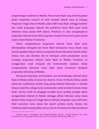 Imam Rijali Syarifudin, proposal pergerakan dakwah imam rijali | PDF