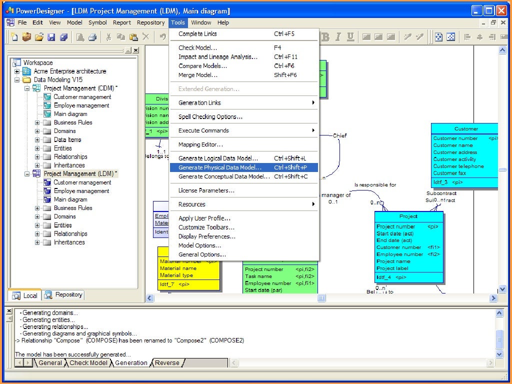 Sybase: Power Designer