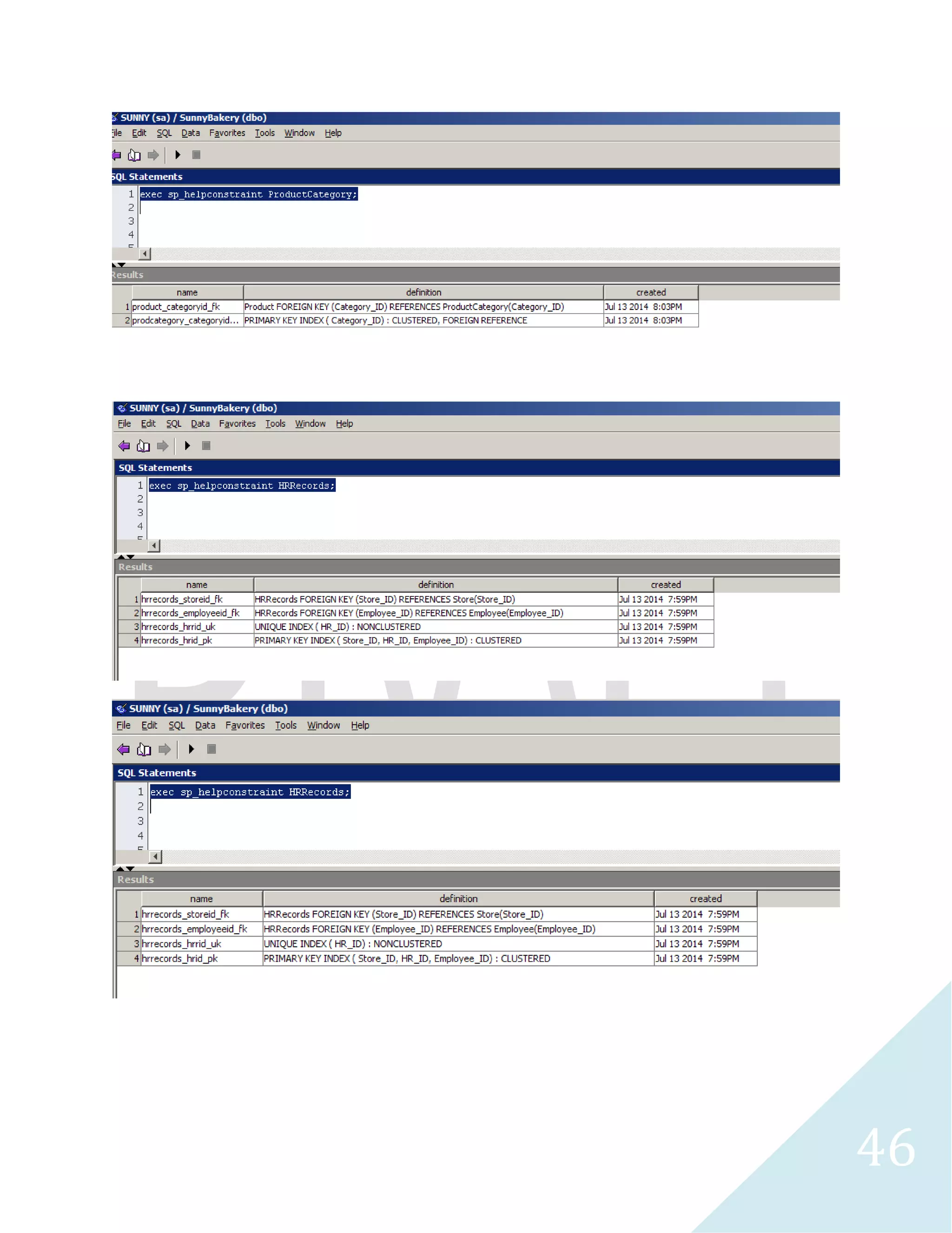46 
Database Dictionary 
 