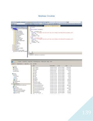 139 
Database Creation 
 
