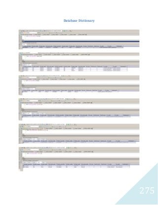 275 
Database Dictionary 
 