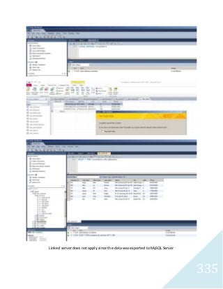335 
Linked server does not apply since the data was exported to MySQL Server 
 
