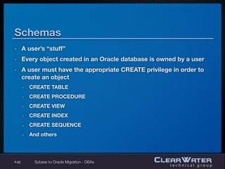 Sybase To Oracle Migration for DBAs | KEY