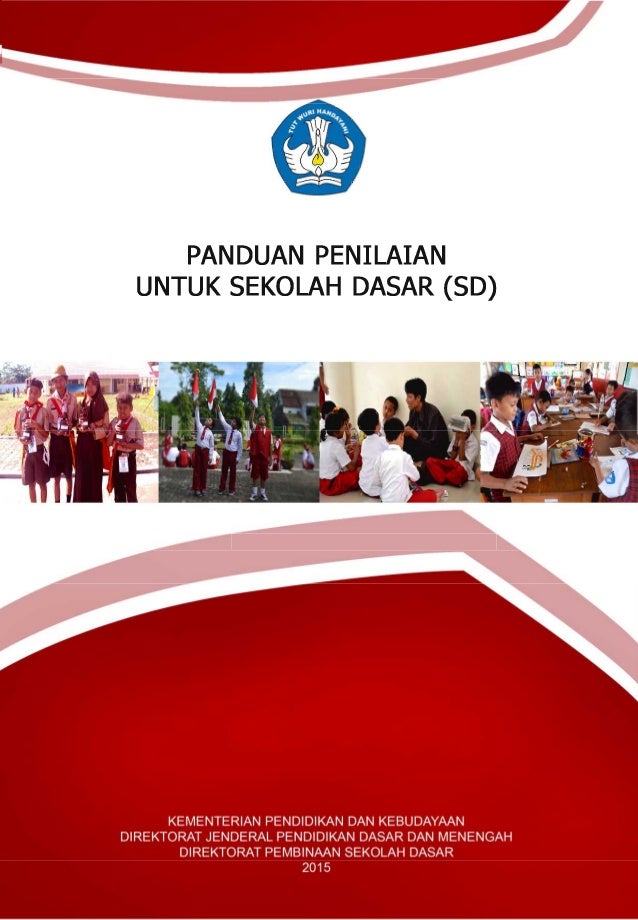 panduan penilaian untuk sekolah dasar sd sekolah dasar