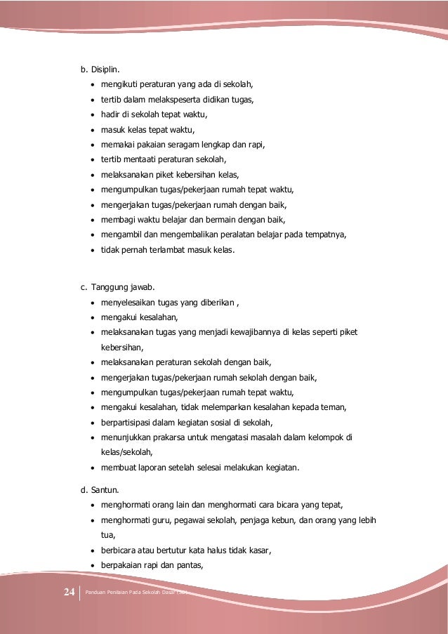 Panduan Penilaian untuk Sekolah Dasar (SD)