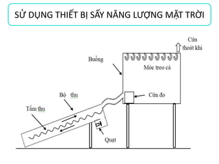 SỬ DỤNG THIẾT BỊ SẤY NĂNG LƯỢNG MẶT TRỜI
 