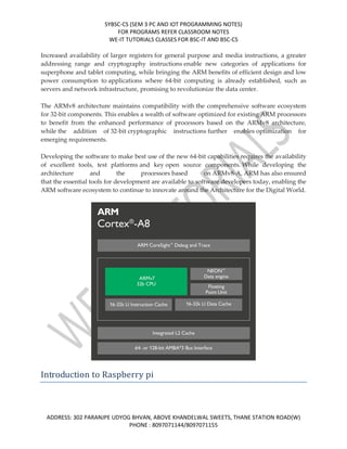 Sybsc cs sem 3 physical computing and iot programming unit 1 | PDF