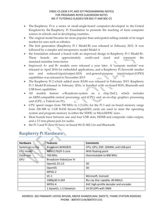 Sybsc cs sem 3 physical computing and iot programming unit 1 | PDF