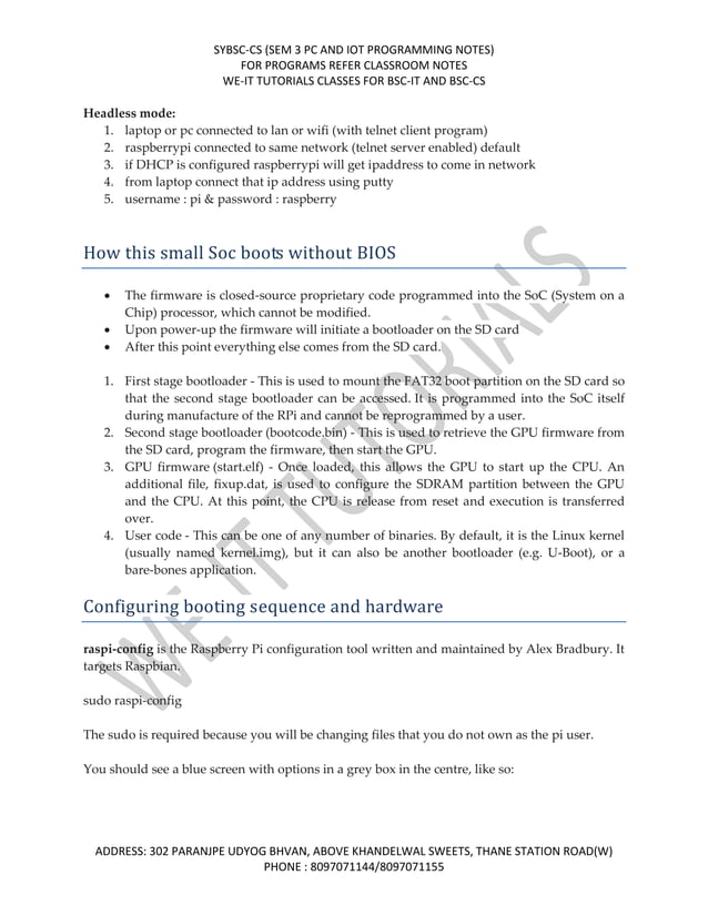 Sybsc cs sem 3 physical computing and iot programming unit 1 | PDF