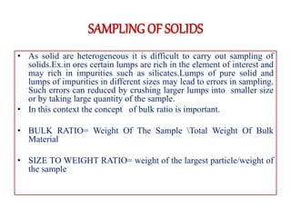 Solids Sampling Analytical Chemistry | PPTX
