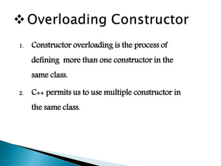 Constructor and destructor | PPTX
