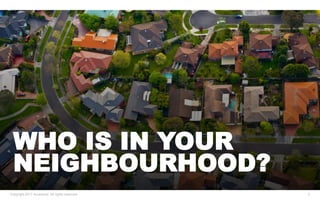 Copyright 2017 Accenture. All rights reserved. 3
WHO IS IN YOUR
NEIGHBOURHOOD?
 