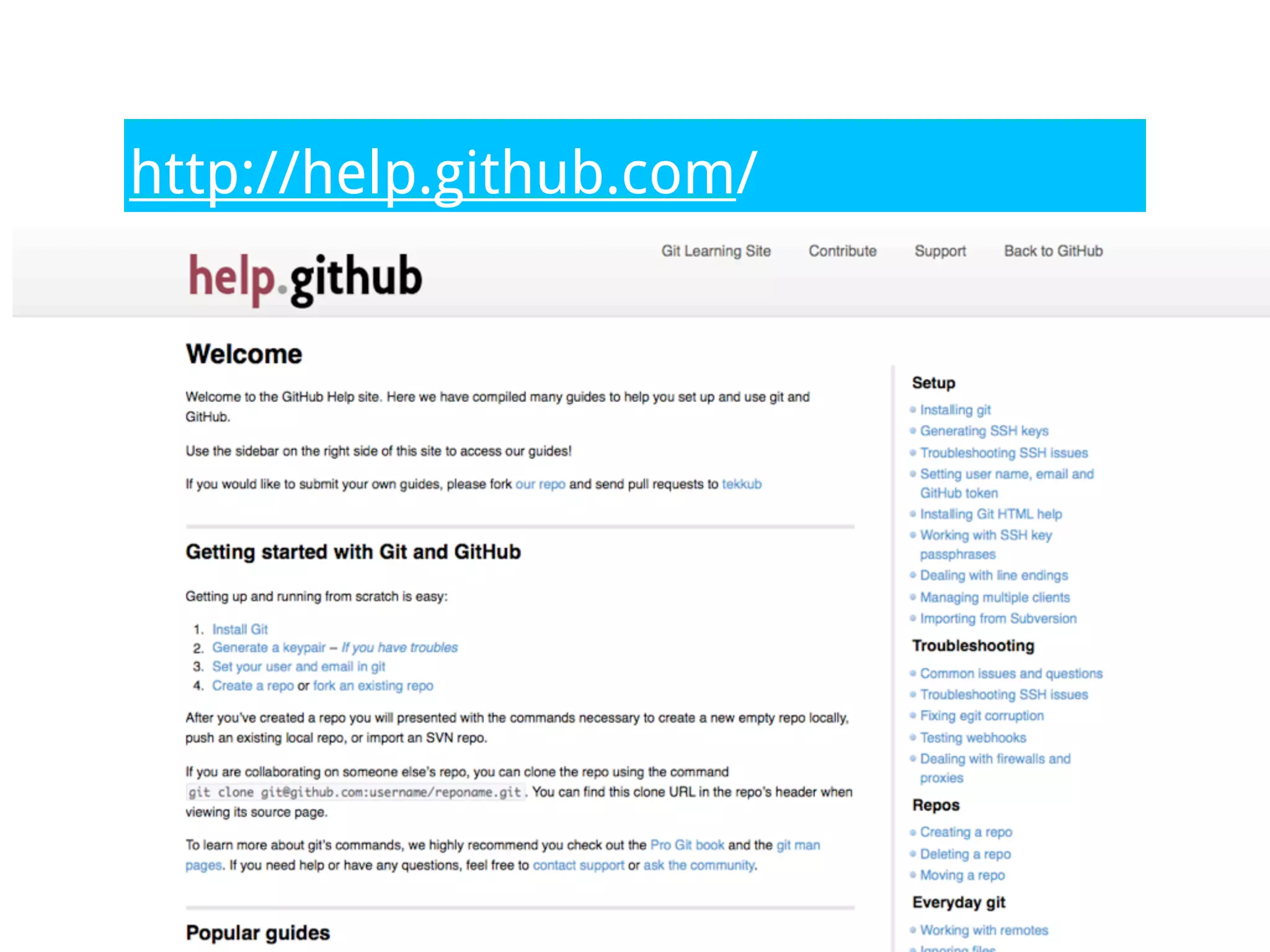 http://help.github.com/




Step 2: http://help.github.com/
 