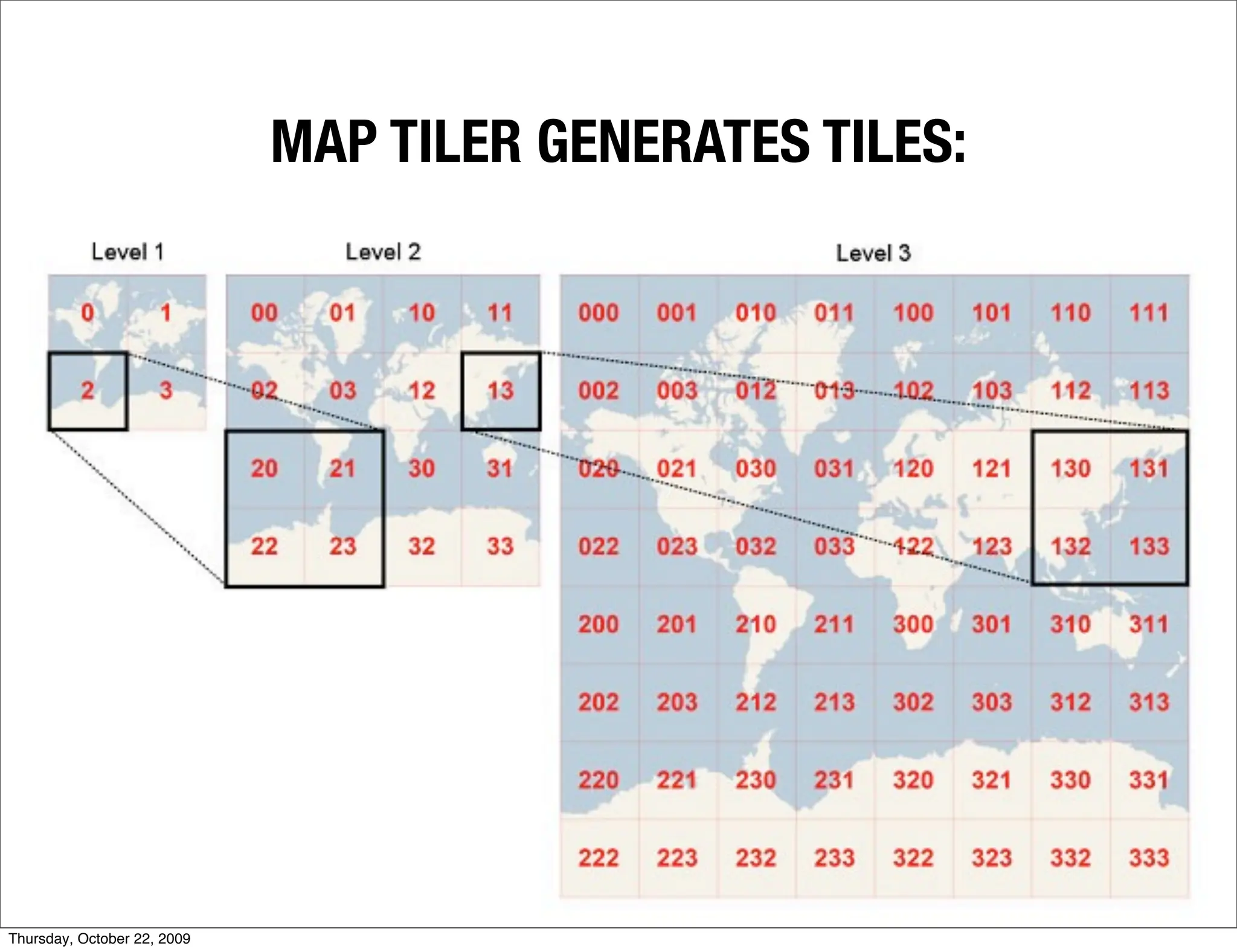 MAP TILER GENERATES TILES:




Thursday, October 22, 2009
 