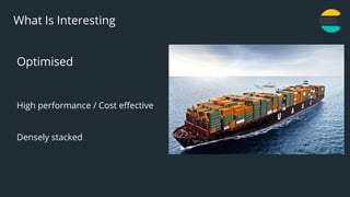 13
What Is Interesting
Optimised
High performance / Cost eﬀective
Densely stacked
 