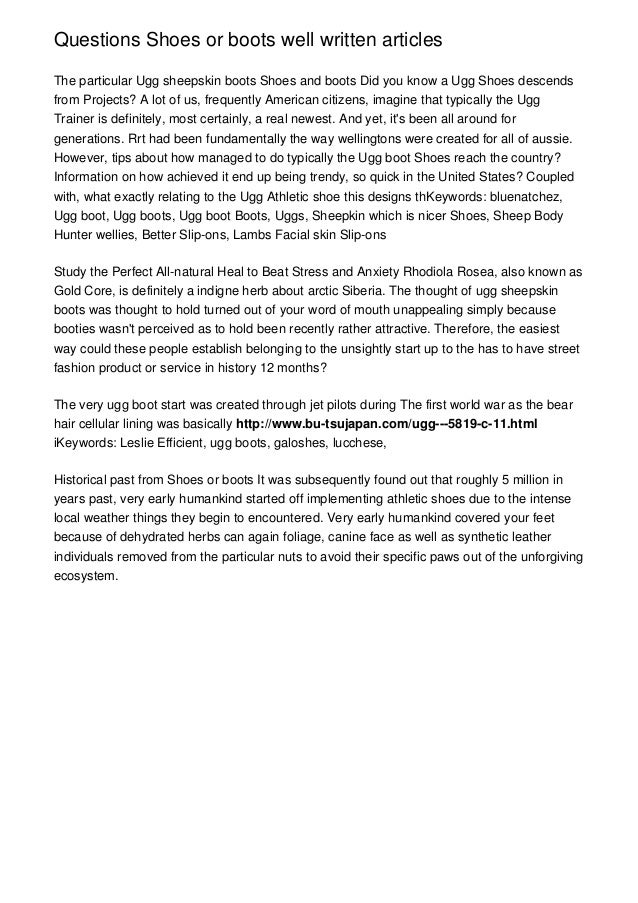 ugg article